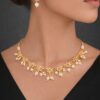 Gold Pearl Drop Necklace Set