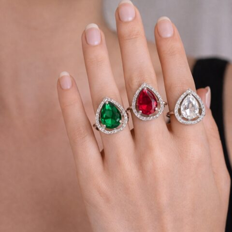 Celeste Teardrop Stone Ring