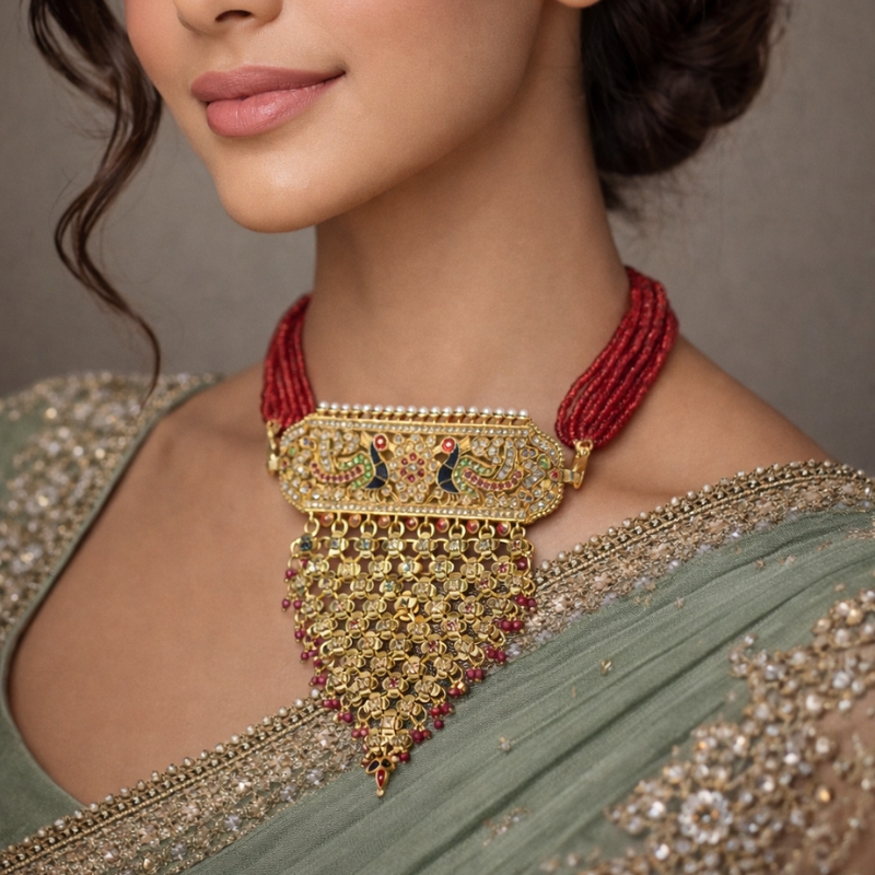 Meher Royal Cascade Necklace - Image 2