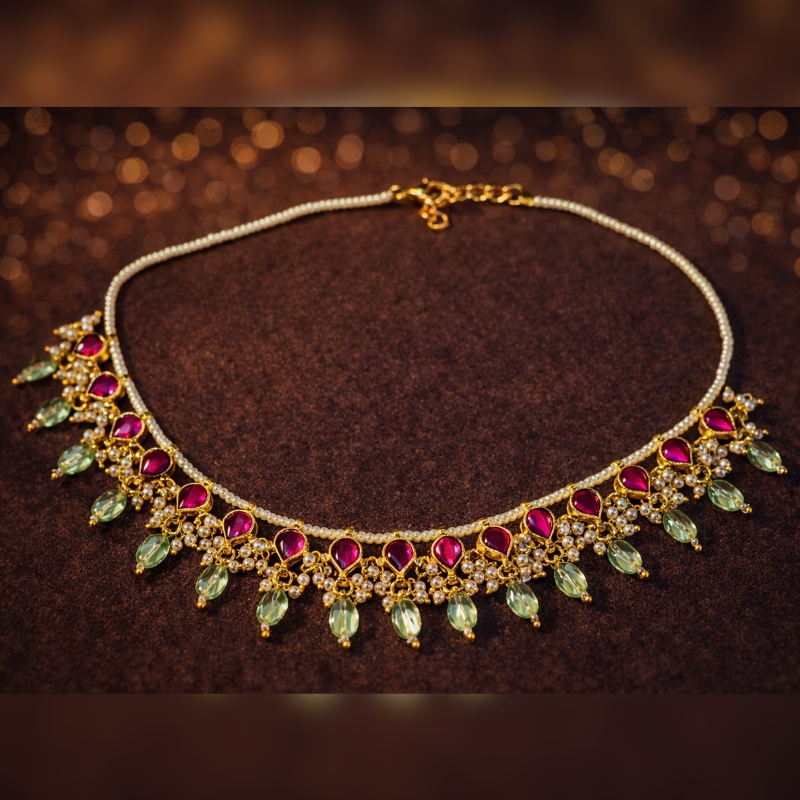 Blush Drop Necklace Set - Image 3