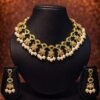 Floral Pearl Drop Necklace Set
