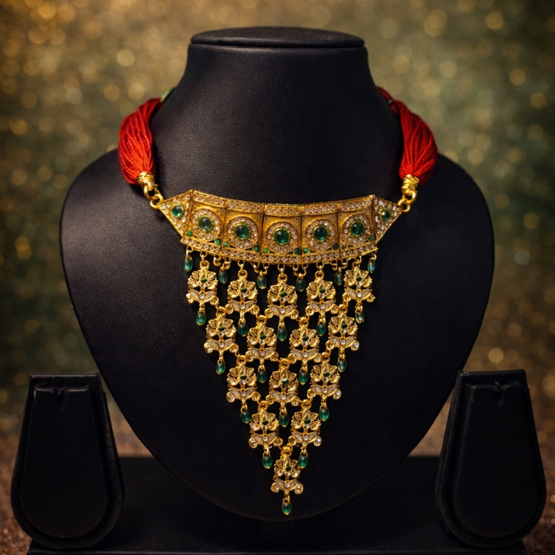 Cascade Pendant Bead Necklace