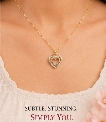 Summer Collection Open Heart Necklace for Women