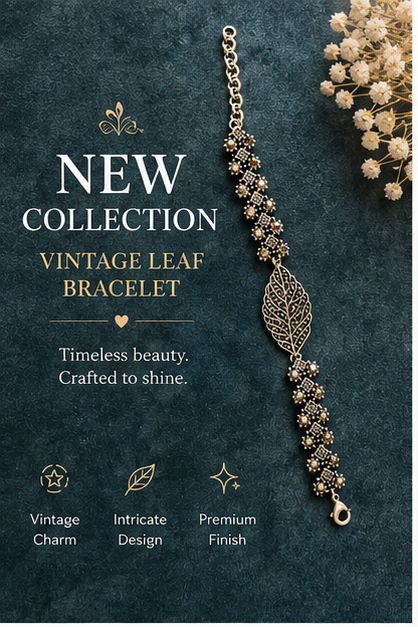 Vintage Leaf Bracelet - Image 4
